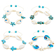 4Pcs 4 Style Natural Shell with Evil Eye Braided Bead Bracelets Set(BJEW-FI0001-74)-8