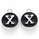 Platinum Plated Alloy Charms(X-ENAM-S118-02X-P)-1