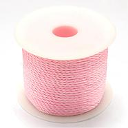Nylon Thread, Pink, 3.0mm, about 27.34 yards(25m)/roll(NWIR-R026-3.0mm-103)