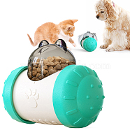ABS Plastic Dog Cat IQ Treat Bear Tumbler, Interactive Pet Food Leaky Dispenser, Slow Feeder Pet Toy, Turquoise, 77x146x109mm(ANIM-PW0001-005D)