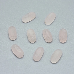 Natural Rose Quartz Cabochons, Faceted, Oval, 14x7x4.5mm(G-L533-42)