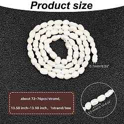 1 Strand Natural Cultured Freshwater Pearl Beads Strands, Potato, Beige, 3.5~6x3~4mm, Hole: 0.7mm, about 72~76pcs/strand, 13.58 inch~13.98 inch(34.5cm~35.5cm)(PEAR-GO0001-04)