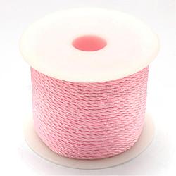 Nylon Thread, Pink, 3.0mm, about 27.34 yards(25m)/roll(NWIR-R026-3.0mm-103)