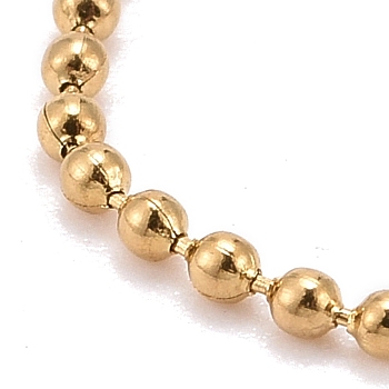304 Stainless Steel Ball Chain Necklaces, Golden, 15.94 inch(40.5cm)