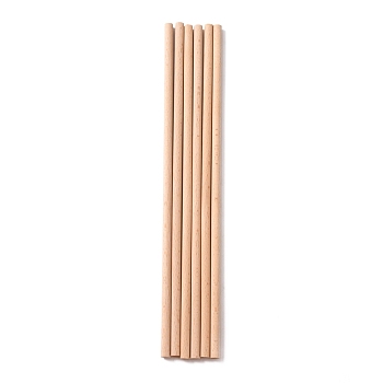 Beech Wood Sticks, Round Dowel Rod, for Braiding Tapestry, Column, PeachPuff, 300x8mm