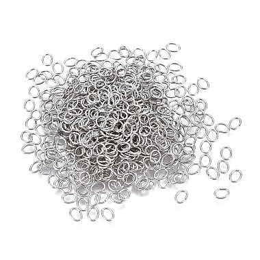 Stainless Steel Color Oval 304 Stainless Steel Open Jump Rings