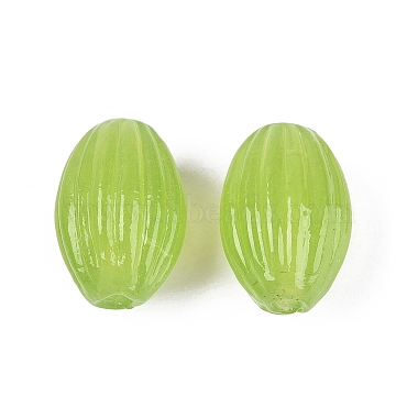 Handmade Ribbed Lampwork Beads(LAMP-N042-01D)-1