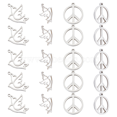 Stainless Steel Color Mixed Shapes 201 Stainless Steel Pendants