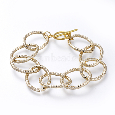 Pulseras y collares de cadena de cable con textura de aluminio conjuntos de joyas(SJEW-JS01094-03)-3