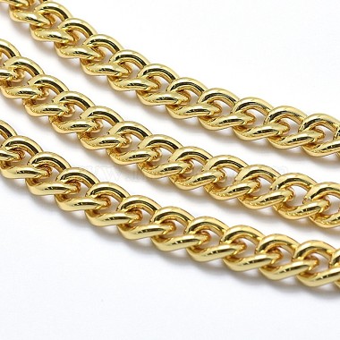 3.28 Feet Eco-Friendly Brass Cuban Link Chains(X-KK-P155-57G-NR)-2