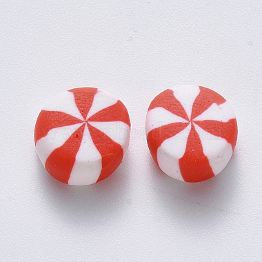 9mm Red Candy Polymer Clay Beads