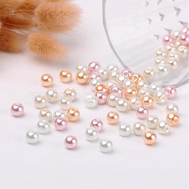Barely Pink Mix Pearlized Glass Pearl Beads(HY-X006-8mm-01)-3