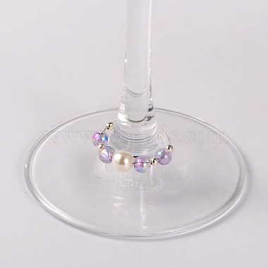 Perles acryliques transparents breloques de verre de vin(AJEW-JO00019-01)-2