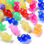 Acrylic Beads, Imitation Gemstone, Candy, Mixed Color, 11.5x21.5x12mm, Hole: 2.5mm(X-MACR-S375-004)