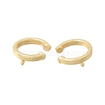 Brass Ear Cuff Findings, with Loop, Golden, 14.5x14x5mm, Hole: 1mm(KK-K426-08G)