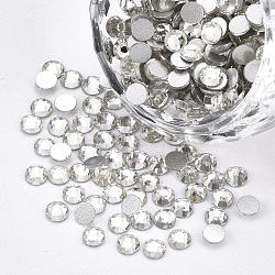 Glass Rhinestone Flat Back Cabochons, Back Plated, Faceted, Half Round, Crystal, SS6, 1.9~2x1mm, about 1440pcs/bag(X-RGLA-S002-06SS-37)