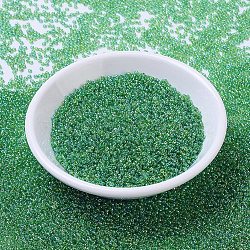 MIYUKI Round Rocailles Beads, Japanese Seed Beads, 11/0, (RR179L) Transparent Light Green AB, 2x1.3mm, Hole: 0.8mm, about 1111pcs/10g(X-SEED-G007-RR0179L)