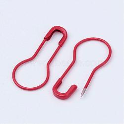 Iron Calabash Pins, Knitting Stitch Marker, Red, 22x10x2mm, Pin: 0.7mm(IFIN-WH0001-01F)