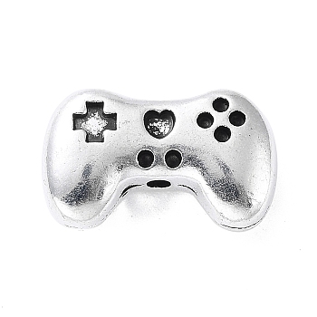 Tibetan Style Alloy Bead, Game Console Controller, Antique Silver, 9.5x15.5x4.5mm, Hole: 1.4mm, 208pcs/500g
