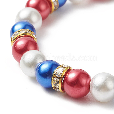 Bracelet extensible en perles de verre colorées(BJEW-JB09210)-5
