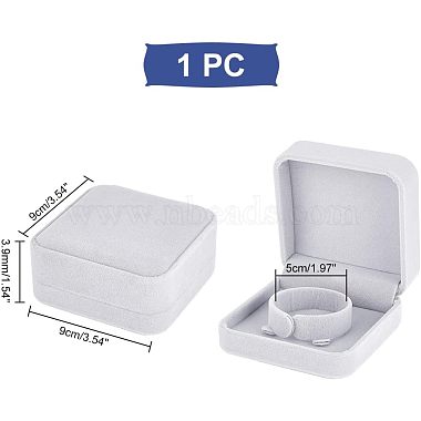 Square Velvet Bracelet Box. Bracelet Gift Storage Case(CON-WH0088-33A)-2