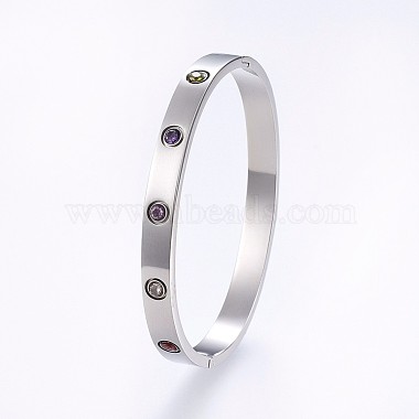 304 Stainless Steel Bangles(BJEW-P223-19-02)-2
