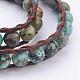 Deux boucles bracelets enveloppants turquoise (jaspe) africain naturel(BJEW-JB03285-02)-2