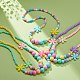 Цветочные непрозрачные акриловые эластичные детские ожерелья(NJEW-JN03973)-2