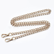 Bag Chains Straps, Iron Curb Link Chains, with Alloy Swivel Clasps, for Bag Replacement Accessories, Light Gold, 1200x10mm(FIND-Q089-009LG)