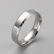 Stainless Steel Simple Plain Band Ring for Men Women, Stainless Steel Color, Inner Diameter: 21mm(RJEW-WH0015-04G)