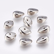 CCB Plastic Beads, teardrop, Platinum, 15.5x10.5x7.5mm, Hole: 1mm(CCB-F008-14P)