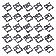 Alloy Picture Hook Hangers, for Picture Frame, Gunmetal, 27x26x3.5mm, Hole: 5.5mm & 8.8x17mm(FIND-WH0110-396)