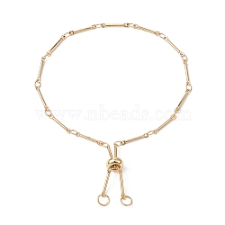 Brass Bar Link Chain Bracelet Making, Slider Bracelet, Fit for Connector Charms, Golden, 9-1/4 inch(23.5cm)(AJEW-JB01187-01)