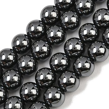 Synthetic Non-magnetic Hematite Beads Strands, Smooth Round, Grade 5A, 10mm, Hole: 1.5mm, about 41pcs/strand, 15.75''(40cm)