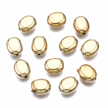 CCB Plastic Beads, for DIY Jewelry Making, Oval, Light Gold, 8.5x7x4mm, Hole: 1.2mm, about 2900pcs/500g