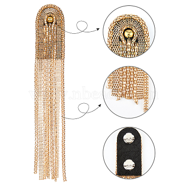 SUPERFINDINGS 2Pcs Fashionable Alloy Tassel Epaulettes(FIND-FH0005-41KCG)-3