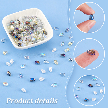 Elite 240Pcs 6 Colors Transparent Spray Painted Glass Charms(GLAA-PH0002-97)-4