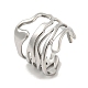 304 Stainless Steel Open Cuff Ring(RJEW-C067-06P)-1