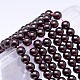 Mozambique Import Natural Grade AA Garnet Round Beads Strands(G-E300-AA-6mm)-1
