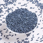 MIYUKI Quarter TILA Beads, Japanese Seed Beads, 2-Hole, (QTL2001) Matte Gunmetal, 5x1.2x1.9mm, Hole: 0.8mm, about 2400pcs/50g(SEED-X0054-QTL2001)