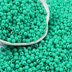 Opaque Acrylic Beads, Round, Turquoise, 4x3.5mm, Hole: 1.6mm, about 18000pcs/500g(SACR-A007-01A-10)