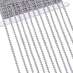 40M Polyester Wavy Fringe Trim Ribbon, Wave Bending Ribbon, Dark Gray, 1/8 inch(3mm)(OCOR-GF0004-39Z)