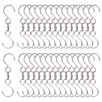 30Pcs Stainless Steel Spinning S Shaped Hooks, Spinners Holders, Stainless Steel Color, 110x28x2mm(AJEW-SP0001-43)