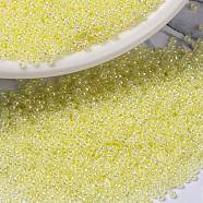 MIYUKI Round Rocailles Beads, Japanese Seed Beads, (RR514) Lemon Ice Ceylon, 15/0, 1.5mm, Hole: 0.7mm, about 27777pcs/50g(SEED-X0056-RR0514)