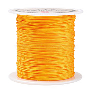 Nylon Chinese Knot Cord, Nylon Jewelry Cord for Jewelry Making, Orange, 0.4mm, about 28~30m/roll(NWIR-C003-02J)