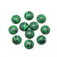Synthetic Malachite Cabochons, Dyed, Half Round/Dome, 10x4~5mm(G-R416-10mm-38)