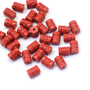 Column Cinnabar Beads, FireBrick, 8x11~2mm, Hole: 1~2mm(CARL-Q003-05)