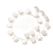 Natural White Shell Beads, Snowflake, Top Drilled, Creamy White, 11.5x10x2mm, Hole: 0.7mm(BSHE-Z008-08)