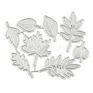 Carbon Steel Cutting Dies Stencils, for DIY Scrapbooking/Photo Album, Decorative Embossing DIY Paper Card, Leaf, Matte Platinum Color, 7.6x8.8x0.07cm(DIY-P011-06)