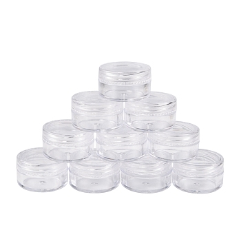 Plastic Bead Storage Containers, Column, Clear, 3x1.8cm, Capacity: 5ml(0.17 fl. oz)